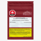 Red packaging of Balcony Premium Edibles with THC warning label