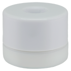 White cylindrical container on a white background