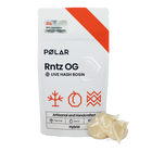 A stand-up pouch of POLAR runtz live hash rosin
