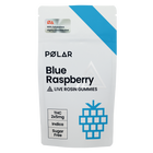 Polar Blue Raspberry live rosin gummies packaging on a white background