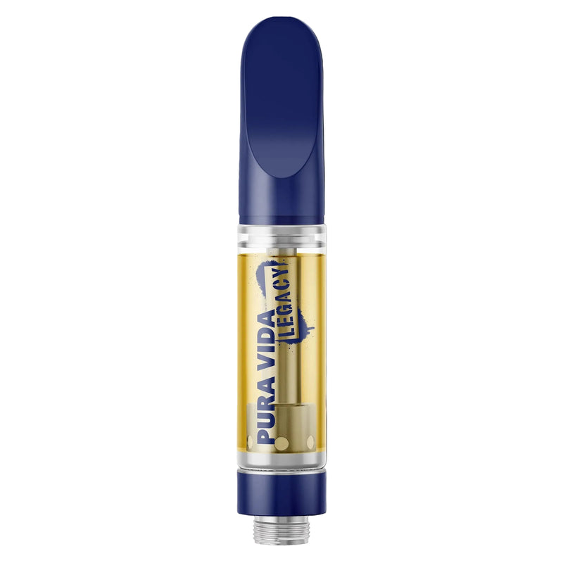 Pura Vida Legacy vape pen on a black background