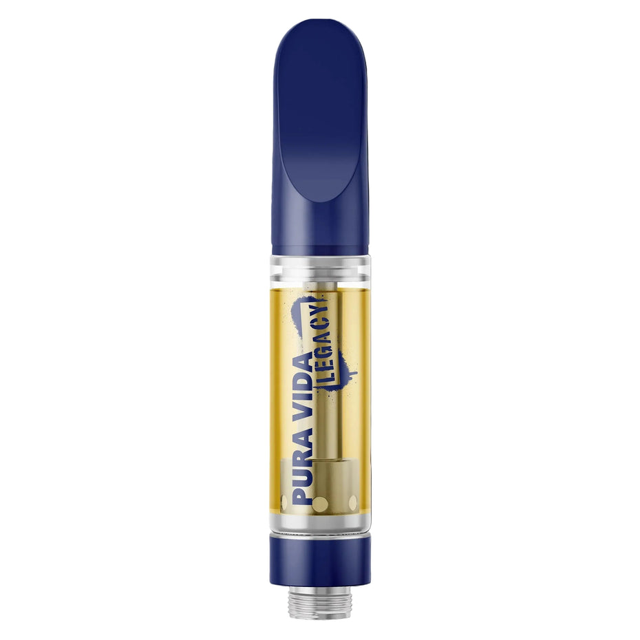 Pura Vida Legacy vape pen on a black background