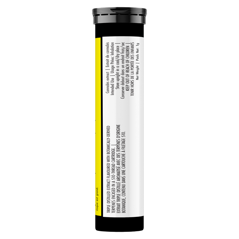 Medication tube with label on a white background