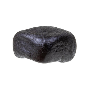 Black stone on a white background