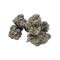 Dried cannabis buds on a white background