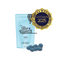 Blue raspberry gummies with a branded bag and ADCANN 2025 award on a white background