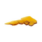 Yellow amber stone on a white background