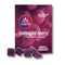Packaging for Wana Classic CBN Midnight Berry Indica Gummies showing the product name and image of the gummies, with a background of purple grapes.