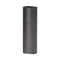 Black cylindrical device with a logo on a white background