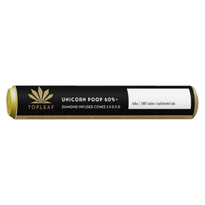 Cones enrichis en diamants Top Leaf Unicorn Poop 60%+