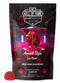 Packaging for Animal Style Live Rosin Sour Wild Raspberry gummy gummies with a prominent red raspberry on the front and a vibrant, purple background.