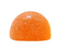 Orange gummy candy on a white background