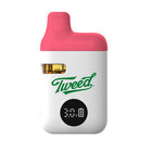 Tweed white vape with pink pull 