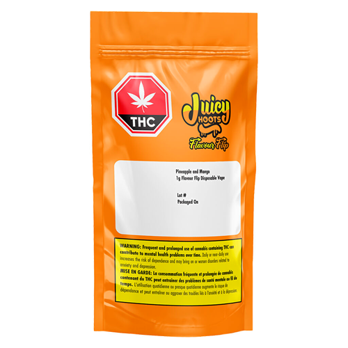 Juicy Hoots orange packaging 