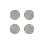 Four gray dosing capsule filling pads designed for use with Storz & Bickel Dosing Capsules.
