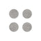 Four gray dosing capsule filling pads designed for use with Storz & Bickel Dosing Capsules.