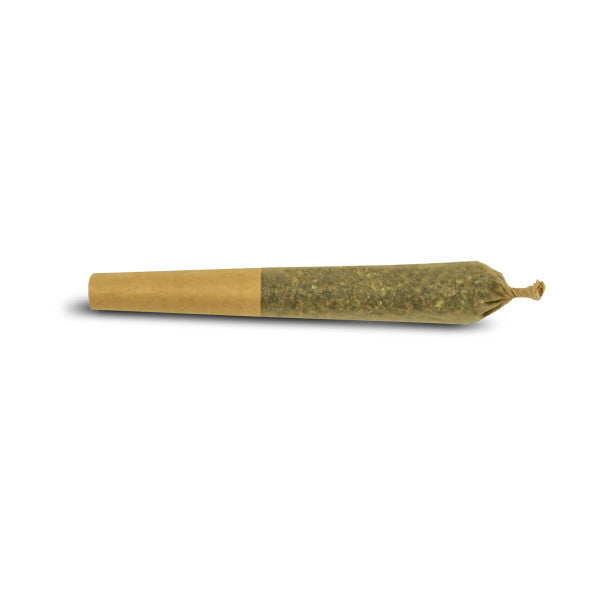 A single pre-roll joint of Spectrum Reserve White Widow Kush, displaying the natural color of the cannabis flower against a white background.