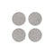 A set of four small, round, grey filling pads designed for use with a vaporizer.