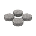 A set of four small, round, grey filling pads designed for use with a vaporizer.