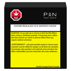 Product packaging with text and warning labels on a black background
