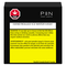 Product packaging with text and warning labels on a black background