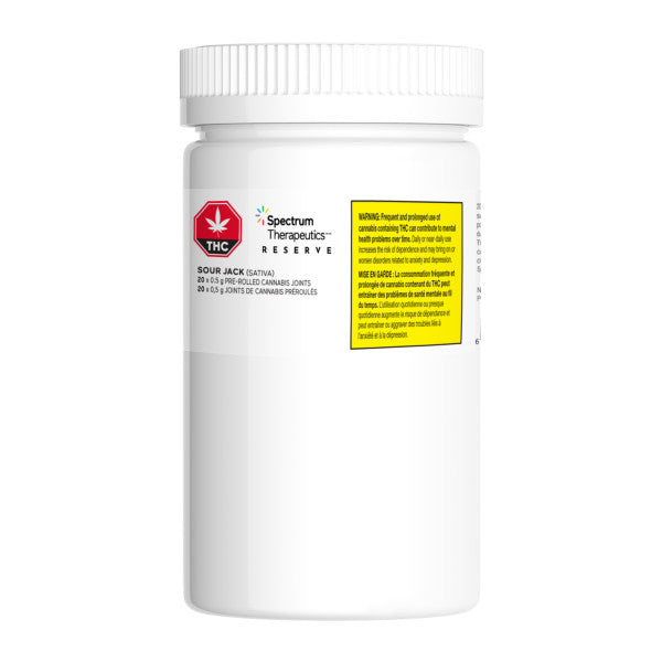 White container with a label on a white background