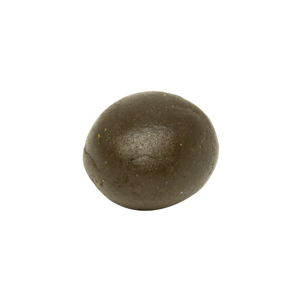 Brown spherical hash on a white background