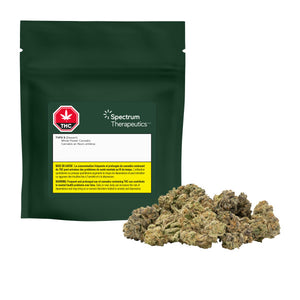 green cannabis packaging with bud 
