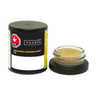 Container of trichome diamond dust with 7 Acres branding on a white background
