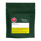 green cannabis packaging on white background