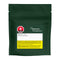 green cannabis packaging on white background