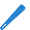 Blue rectangular object with speckled pattern on a white background