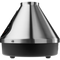 The image shows the Volcano Medic 2 hot air generator, which is a triangular-shaped device with a digital display, touch buttons, and ports for connecting accessories such as balloons and tubes.