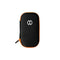 A black and orange Storz & Bickel Crafty travel case with a hard shell and a zipper.