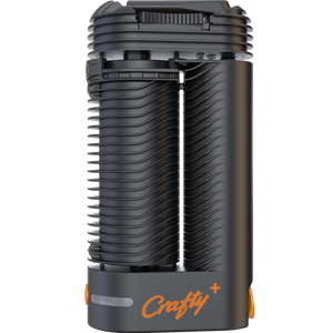 A black Crafty+C Vaporizer with a visible USB-C charging port and the brand name 'Crafty+' printed on the front.