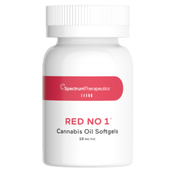 bottle of Spectrum Therapeutics RED NO 1 Cannabis Oil Softgels