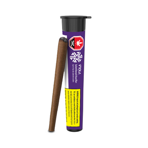 A packaged Viola Bucketz Diamonds-Infused Blunt Pre-Roll with branding and product information displayed on the label.