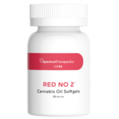 bottle of Spectrum Therapeutics RED NO 2 Cannabis Oil Softgels