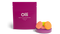 A package of Olli Orchard 1:1 Cannabis Infused Hard Candy with three flavored candies displayed in front of the package.