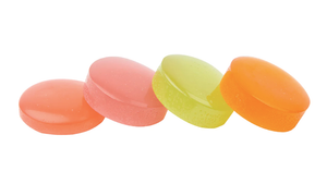 Olli Orchard 1:1 Cannabis Infused Hard Candy with four flavored candies displayed